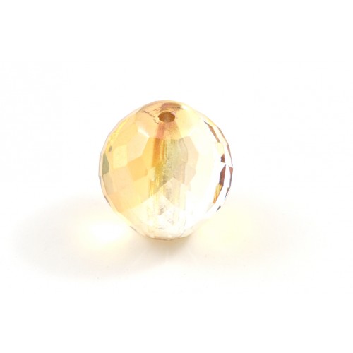 Firepolish crystal/gold 14mm